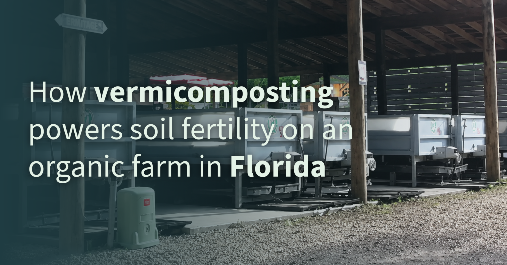 A photo of a CFT Vermicomposting System Lion Farms, an organic producer in Florida